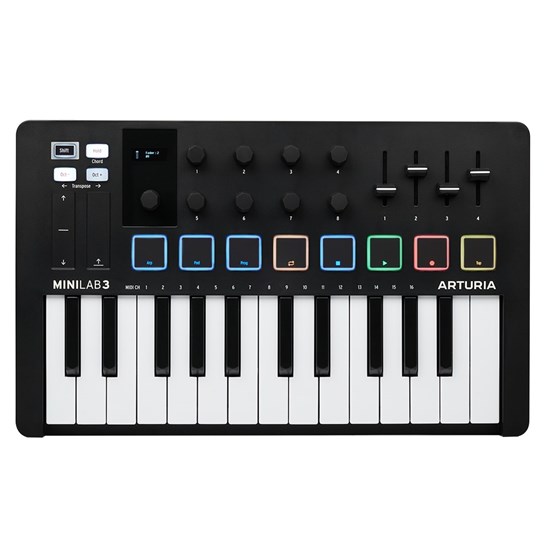 Arturia MiniLab Mk3 25-Key Universal MIDI Controller - Black
