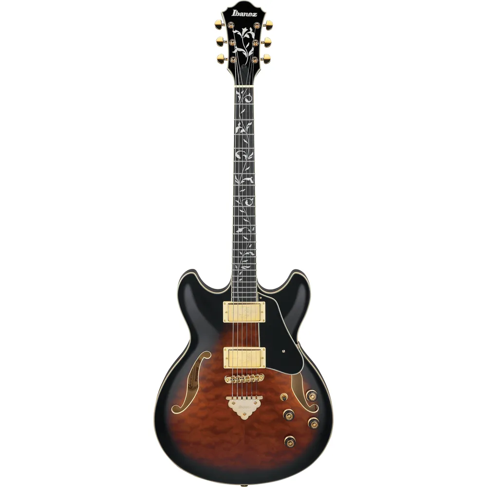 Ibanez AS93QMSP Dark Brown Sunburst Electric Guitar
