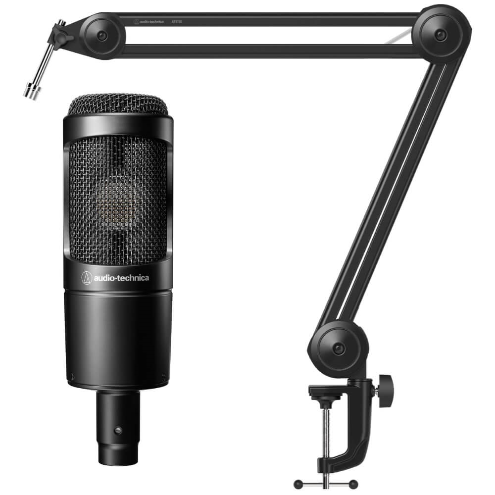 Audio-Technica AT2035 Cardioid Condenser Microphone + Adjustable Boom Arm