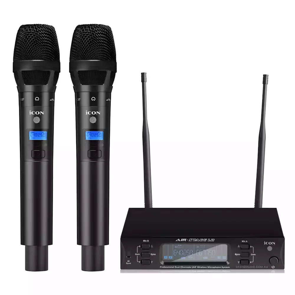 ICON AirStage 2.1 Wireless Microphone System - 2 Transmitters & Receiver