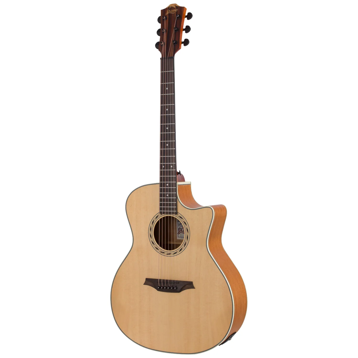 Bromo BAA2CE Grand Auditorium Cutaway Acoustic-Electric Guitar - Image 2