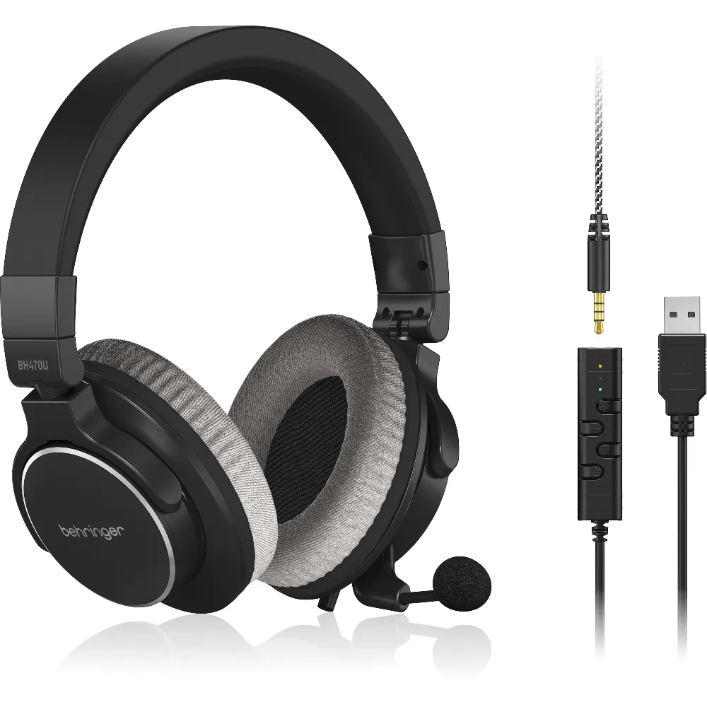 Behringer BH470U Stereo Headset with Detachable Microphone and USB Cable