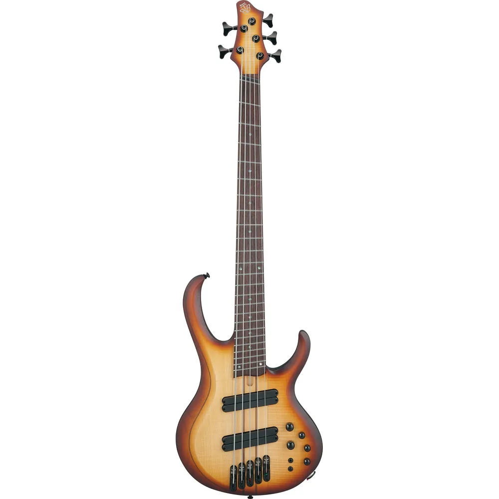 Ibanez BTB705LMNNF 5 String Electric Bass Guitar Natural Browned Burst Flat