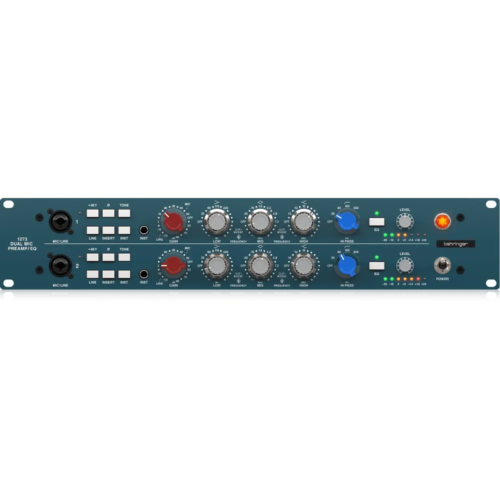 Behringer 1273 2-Channel Microphone Preamplifier with 3-Band Equalizers