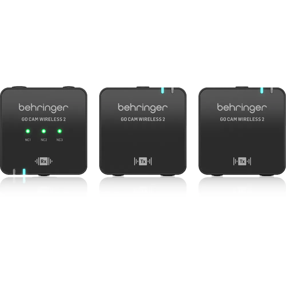 Behringer Go Cam Wireless II Digital Wireless Dual Clip-On Microphone System for Content Creators