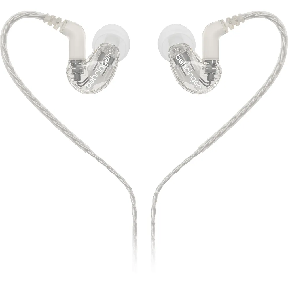 Behringer SD251-CL-PRO Studio-Grade In-Ear Monitoring Earphones | Clear