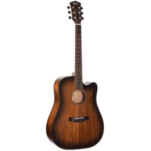 Cort Core-DC Acoustic Electric Dreadnought All Solid Guitar | Open Pore Black Burst