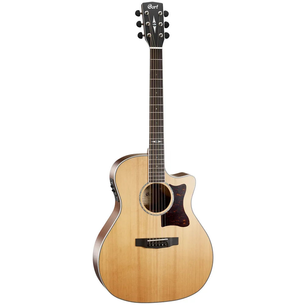 Cort GA5F BW Solid Cedar Top Acoustic Electric Guitar
