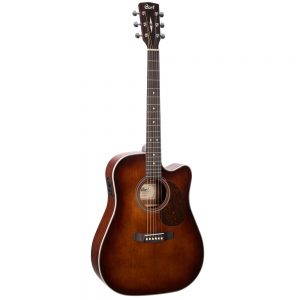 Cort MR500E Acoustic Electric Dreadnought Solid Top Guitar | Brown Burst