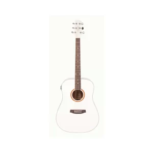 Ashton D26Eq Wh White Dreadnought Acoustic Guitar With Eq