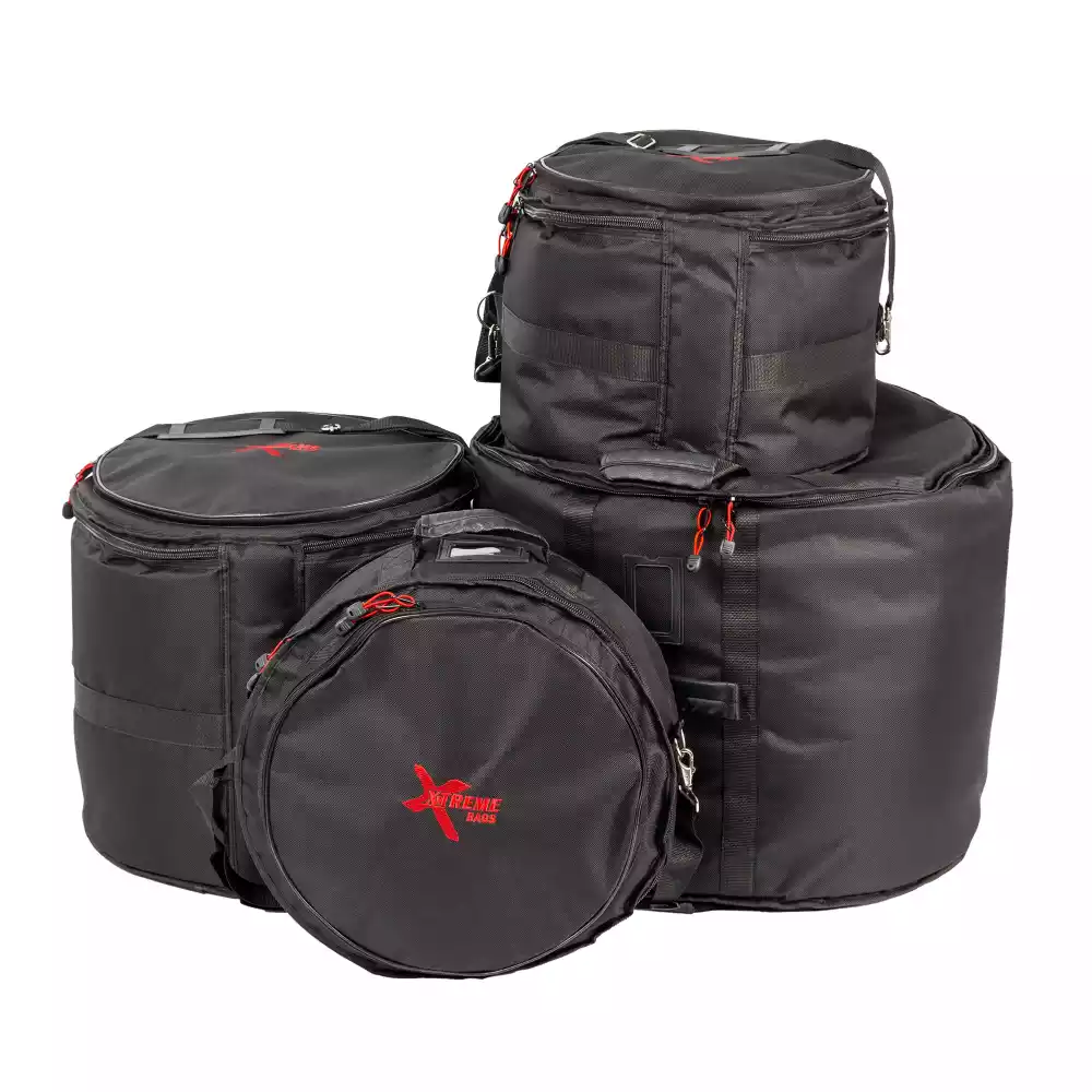 Xtreme DA573PJZ 4-Piece 18 Inch Jazz Drum Bag Set - Black Nylon