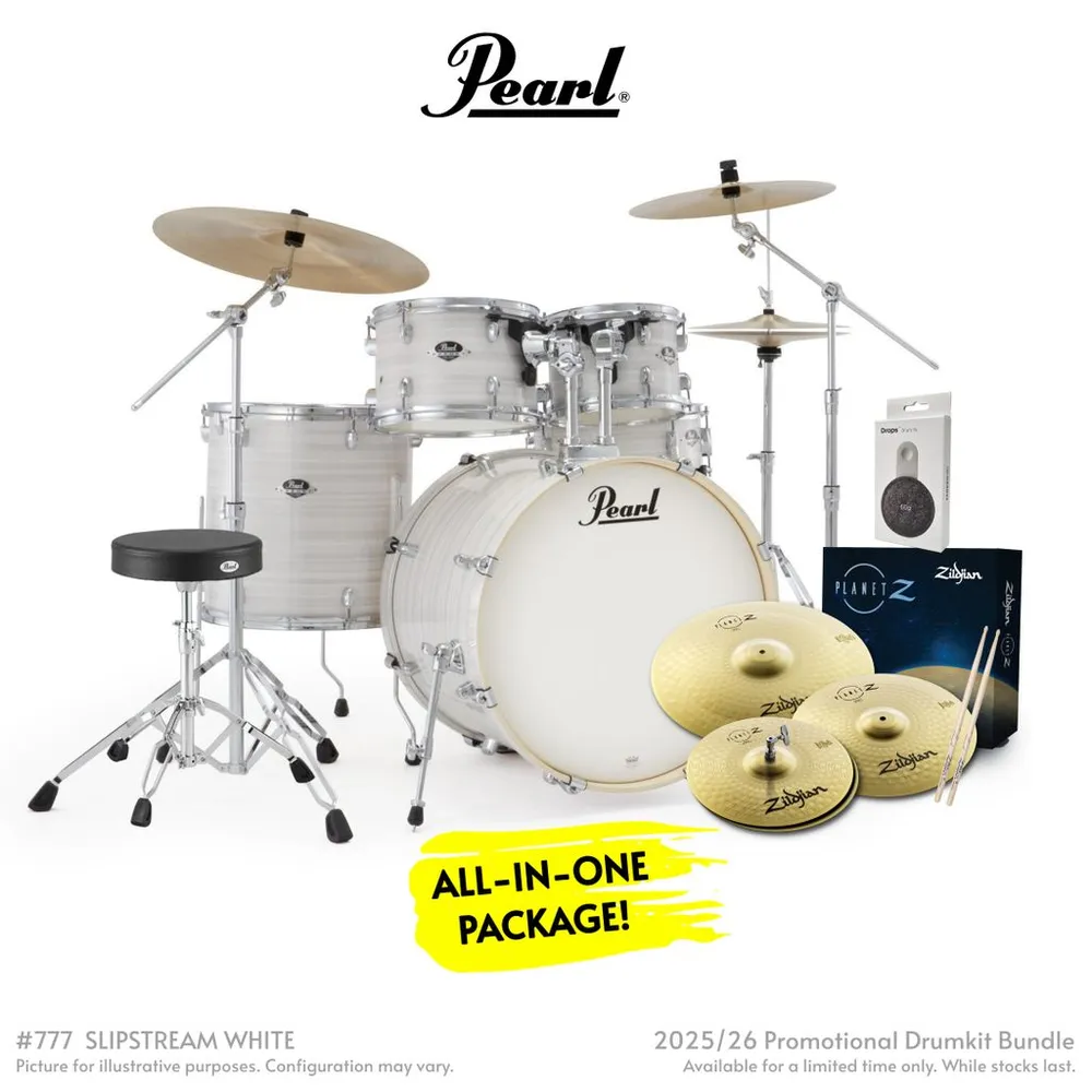 Pearl Export Plus 22 Inch Drum Kit | Slipstream White