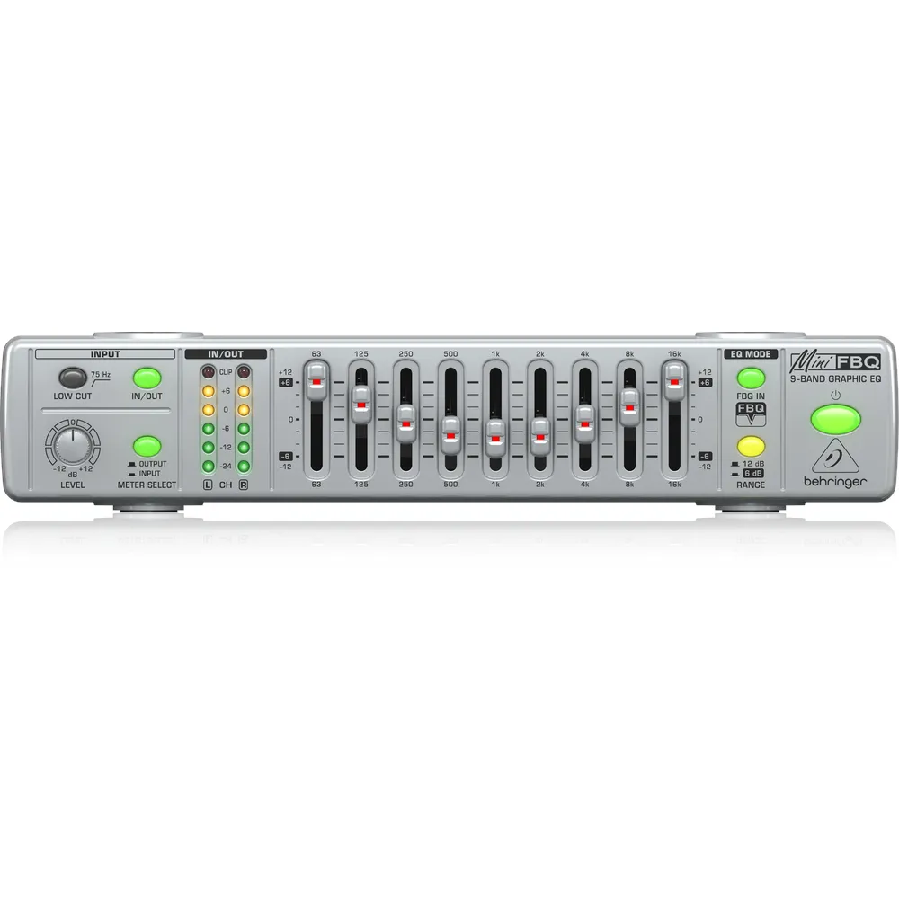 Behringer FBQ800 Ultra-Compact 9-Band Graphic Equalizer with FBQ