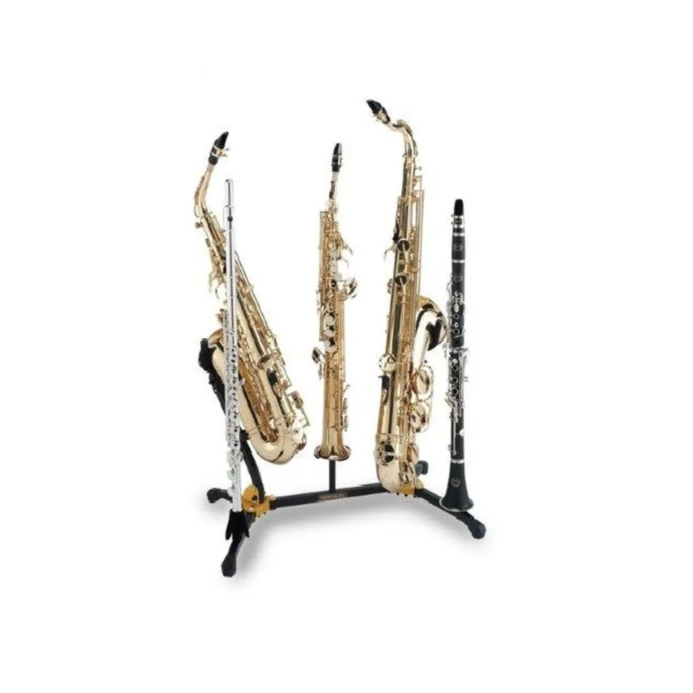 Hercules DS538B Duo Sax w/-Flute & Clarinet Pegs