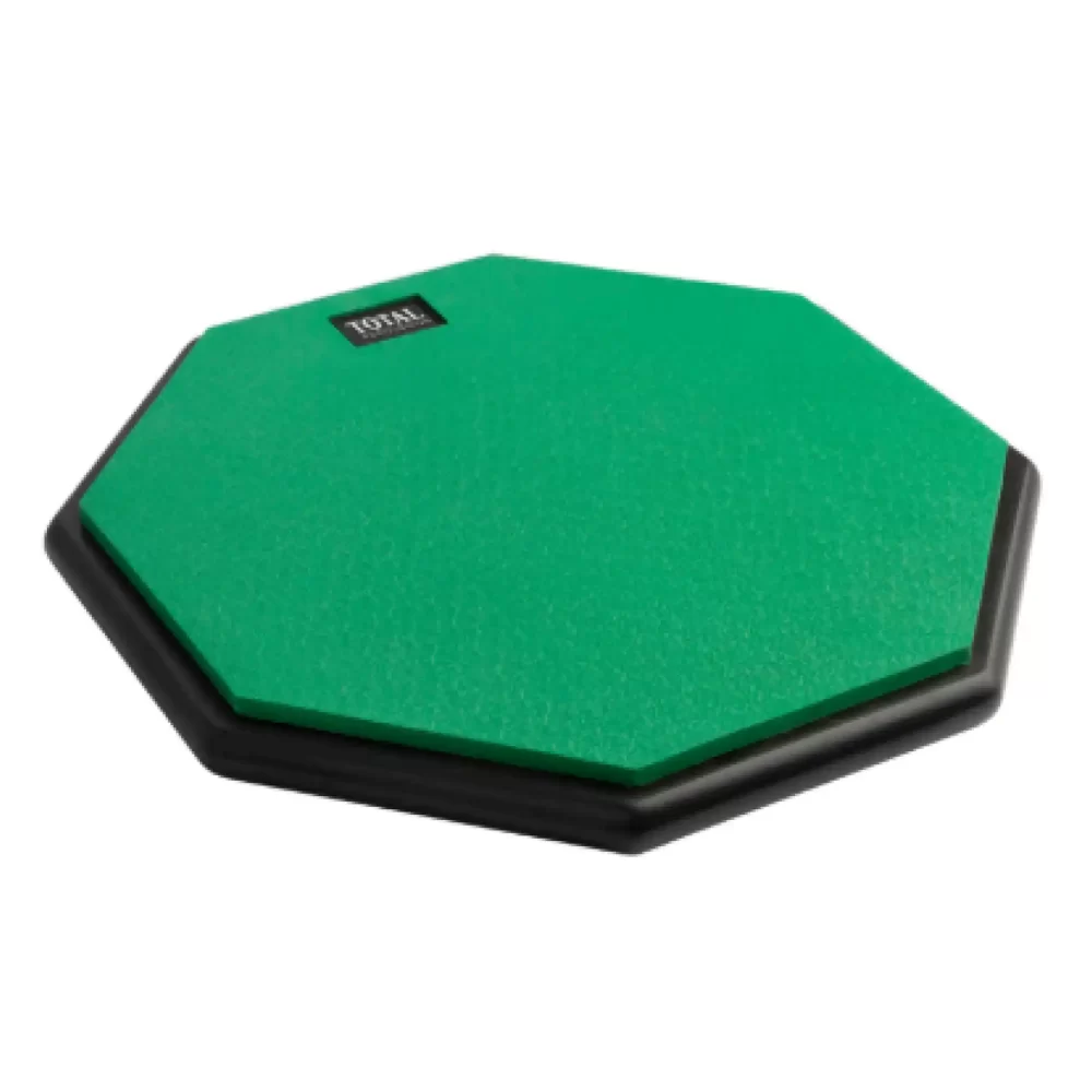 Total Percussion Green & Black Practice Pad - 12 Inch