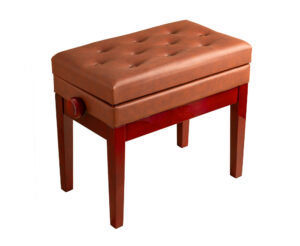 Hemingway HPB25MH Deluxe Piano Stool - Polished Dark Mahogany