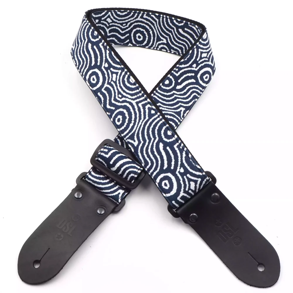 DSL Straps 2 Inch Guitar Strap Blue Dreaming - Made in Australia
