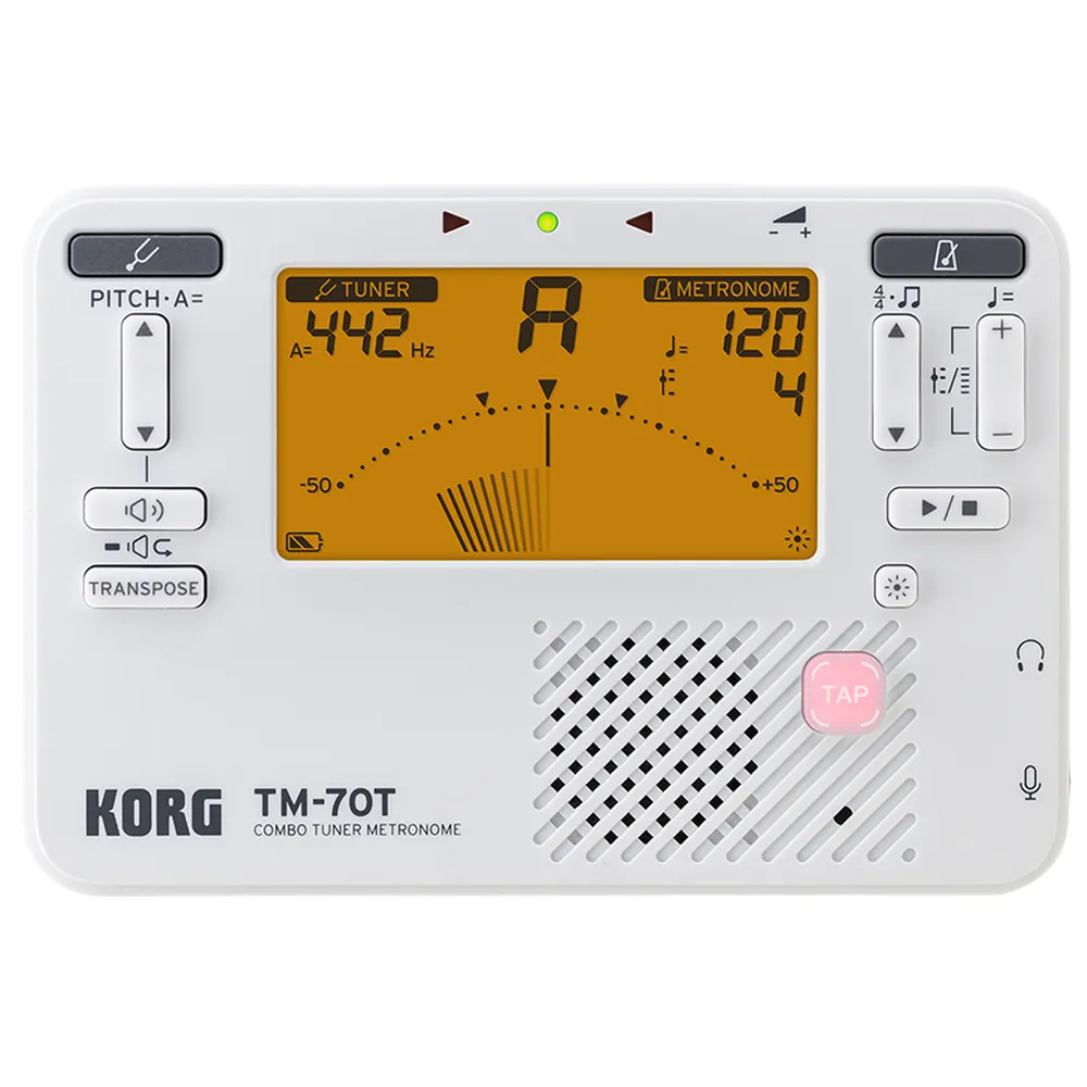 Korg TM-70T Combined Tuner and Metronome | White