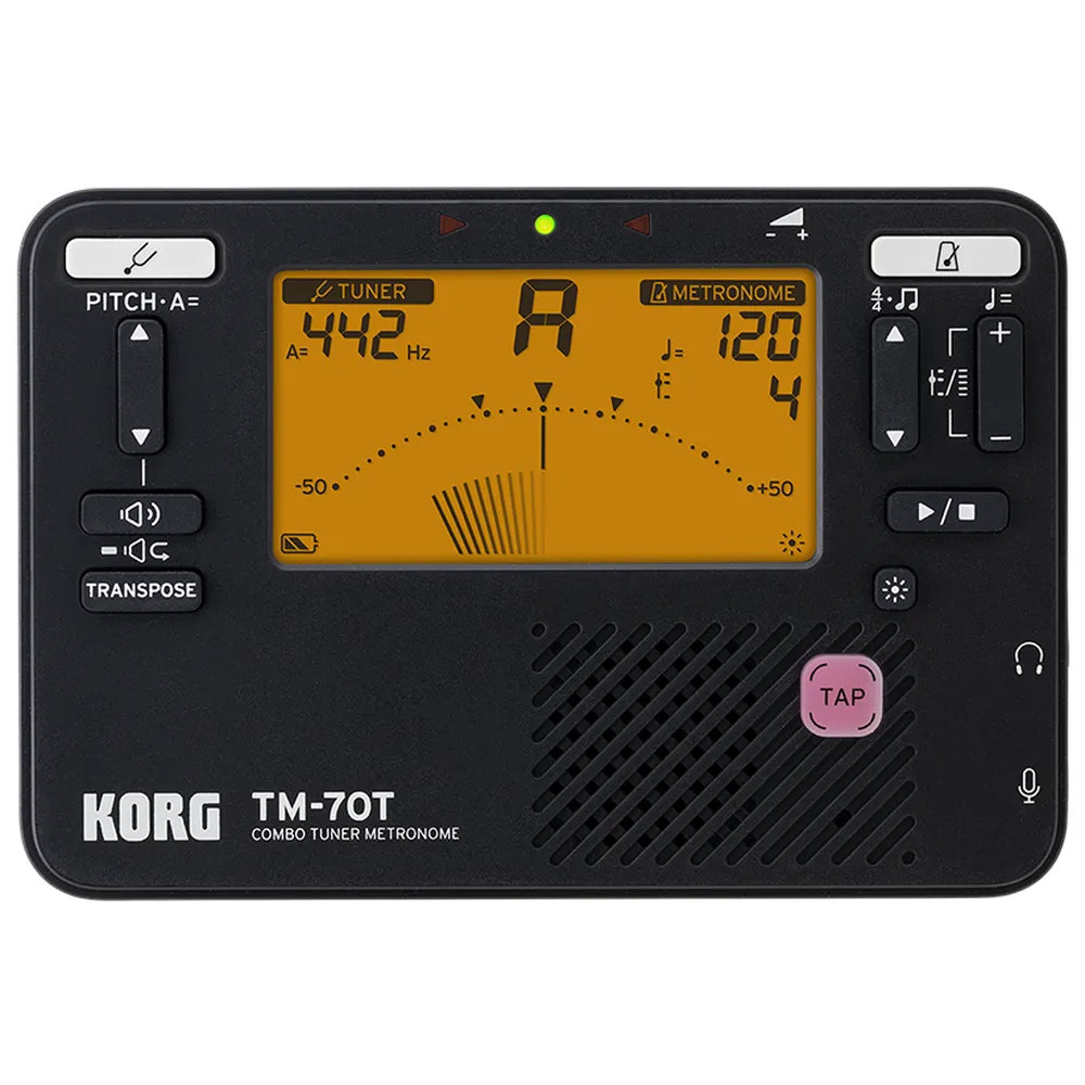 Korg TM-70T Combined Tuner and Metronome | Black