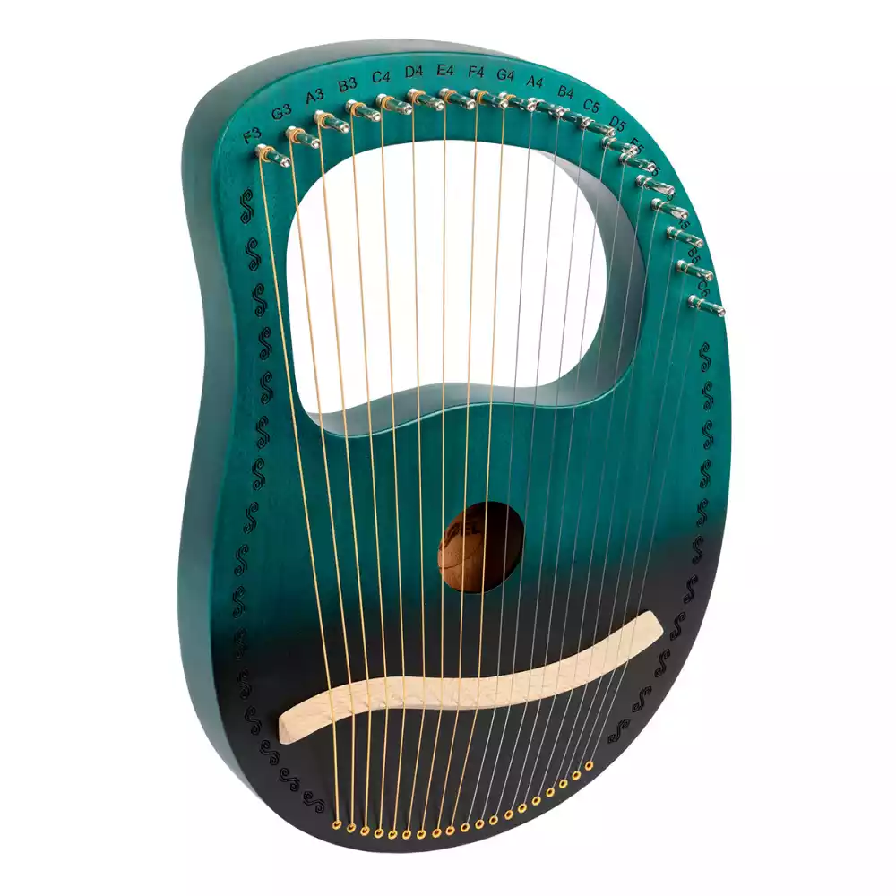 Angel LR19BL Lyre Harp 19 Strings F3-C6 - Ocean Blue Finish