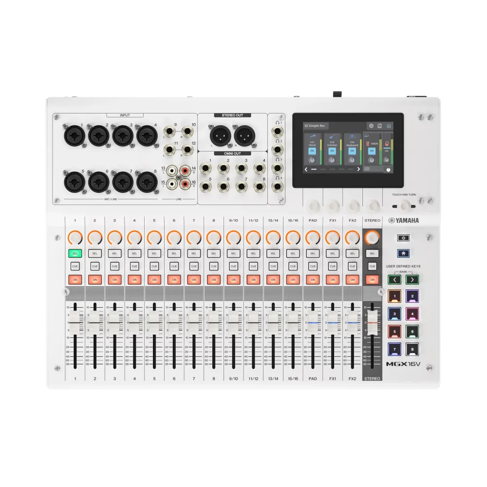 Yamaha MGX16V 22-Channel Digital Mixing Console w/ Video Capture - White