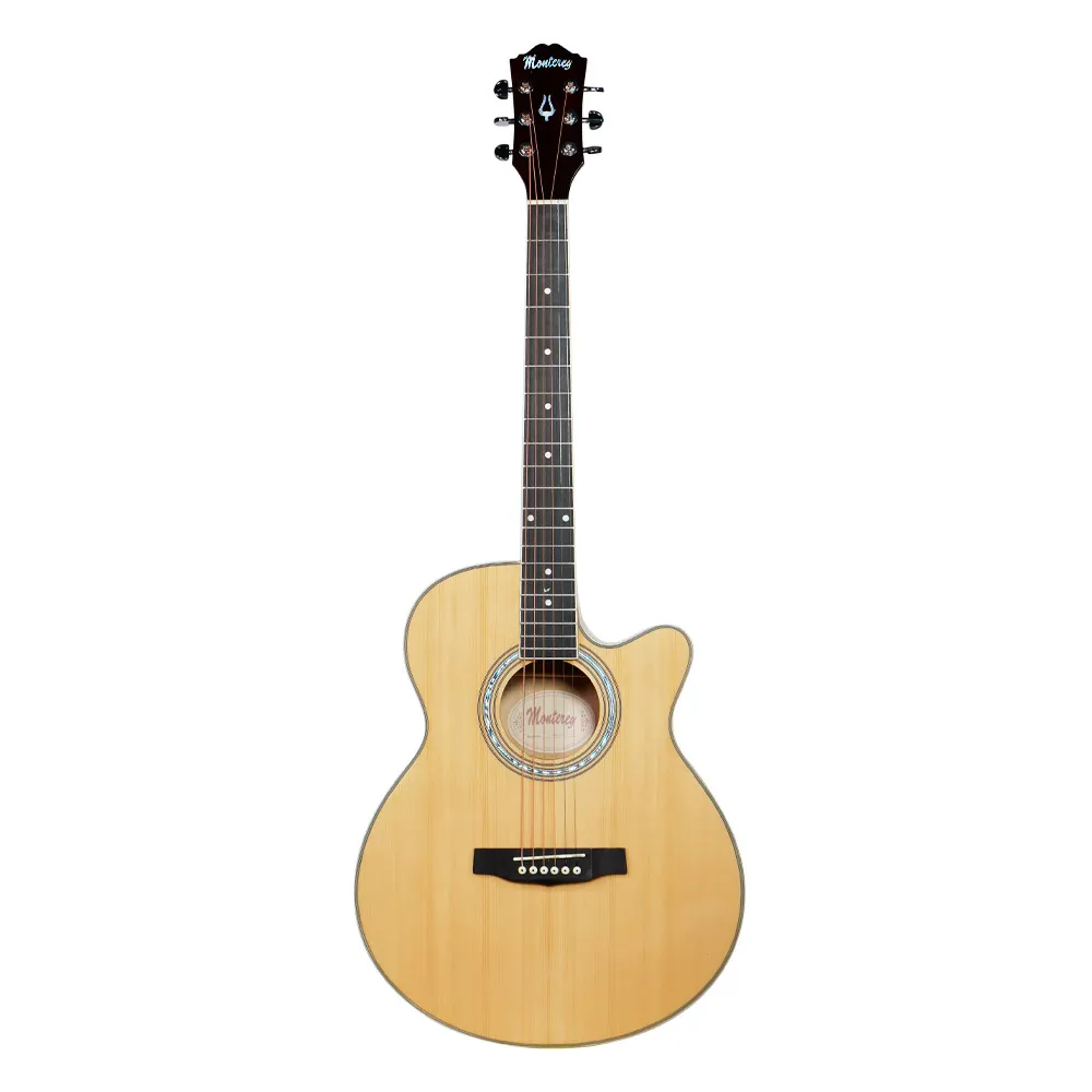 Monterey Acoustic Guitar with Built in Tuner Natural