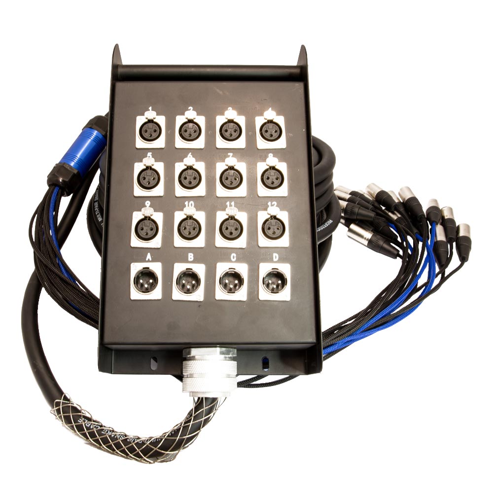 AVE Multicore-1630 16 Channel XLR Snake 12 Inputs 4 Outputs Stage Box 30M