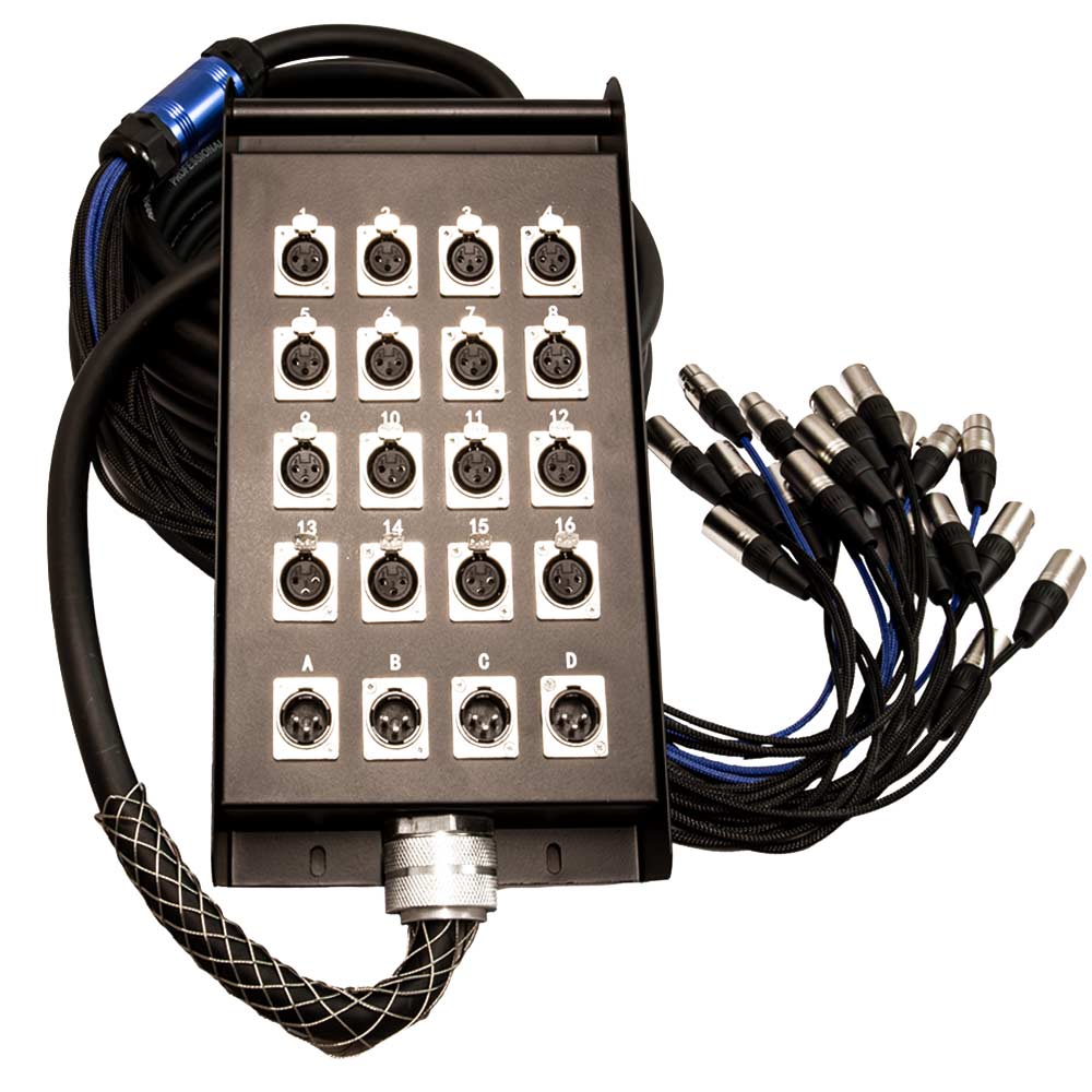 AVE Multicore-2030 20 Channel XLR Snake 16 Inputs 4 Outputs Stage Box 30M