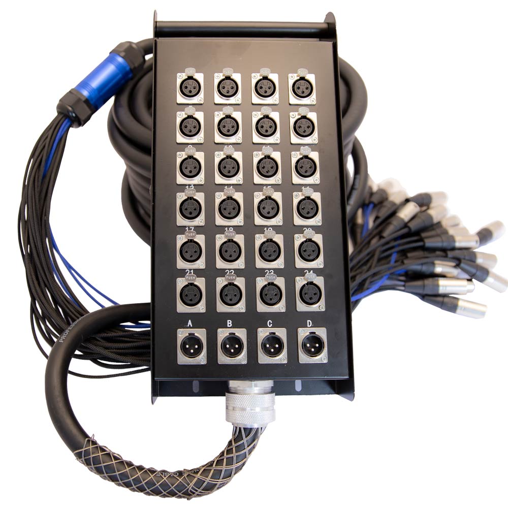 AVE Multicore-2815 28 Channel XLR Snake 24 Inputs 4 Outputs Stage Box 15M
