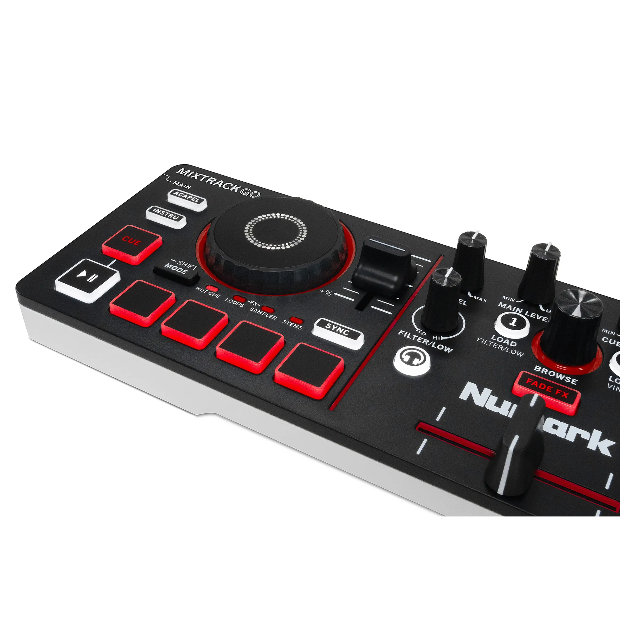 Numark MixTrack Go Pocket 2-Deck DJ Controller with Stems - Image 4