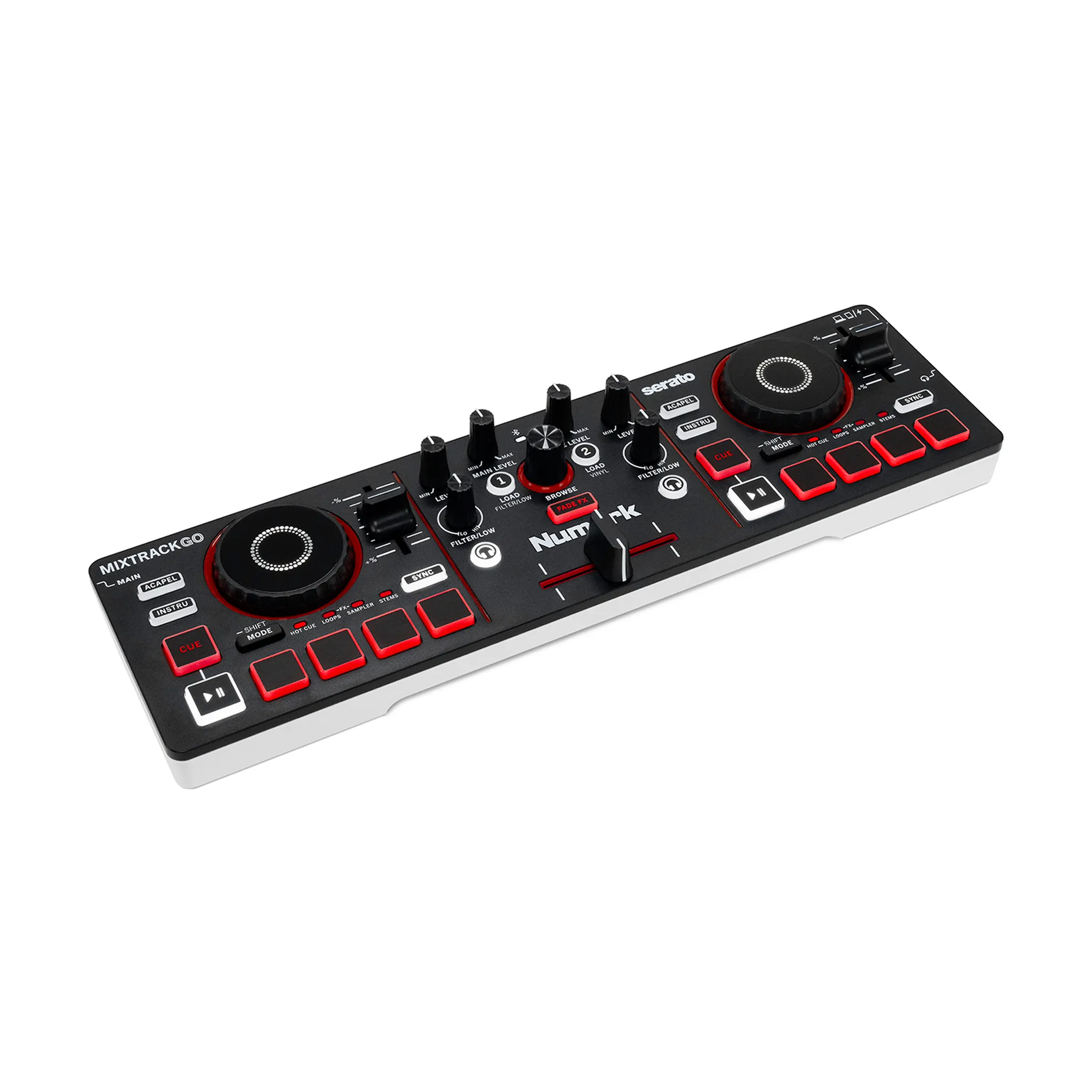 Numark MixTrack Go Pocket 2-Deck DJ Controller with Stems - Image 8