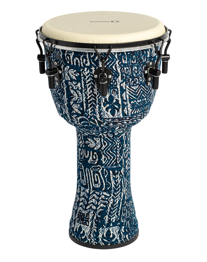 MANO PERCUSSION 12" Wrench Tunable Djembe - Blue Silk Finish