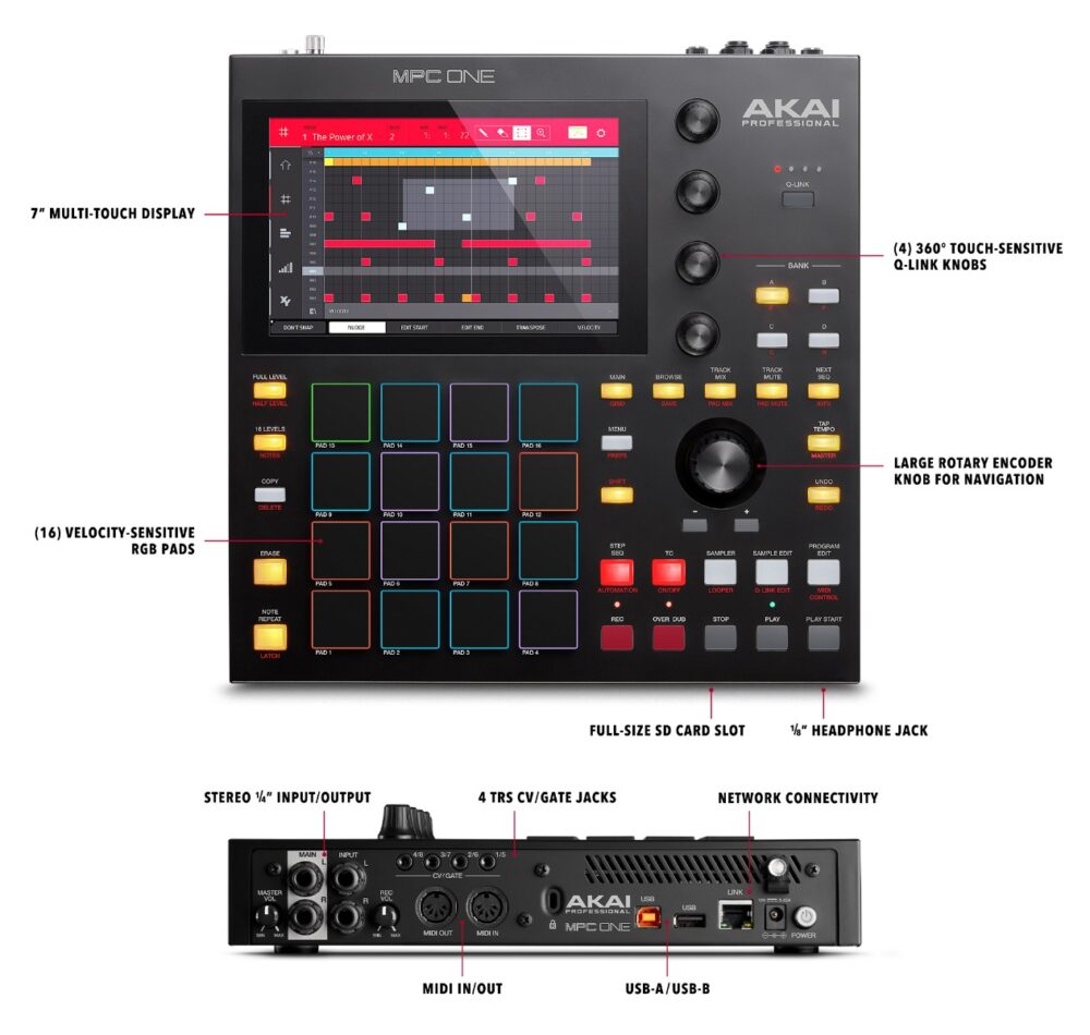 Akai MPC ONE Standalone 7 Inch Touch Display - Image 2