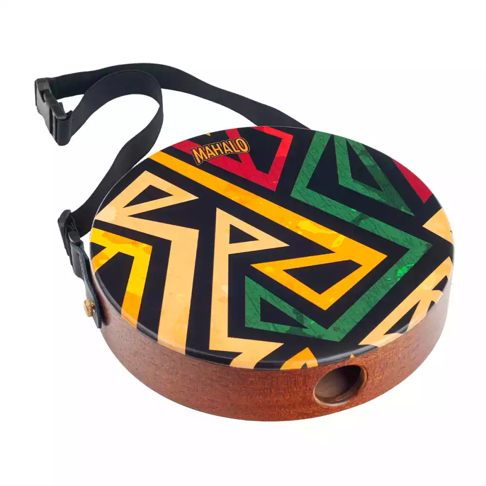 Mahalo MPJ1GM Laptop Cajon - Natural Matt with Geometric Graphic