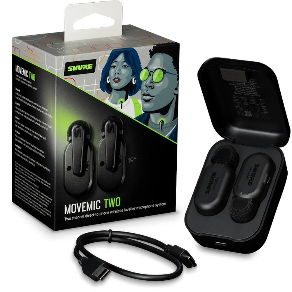 Shure MoveMic Two-Channel Wireless Lavalier Microphone