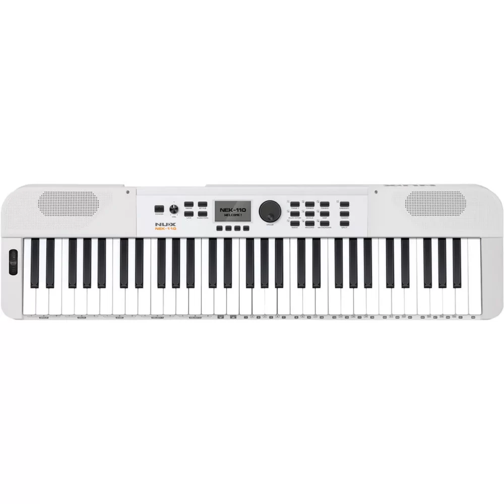 NUX NEK-110 Portable 61-Key Keyboard w/ Bluetooth – White