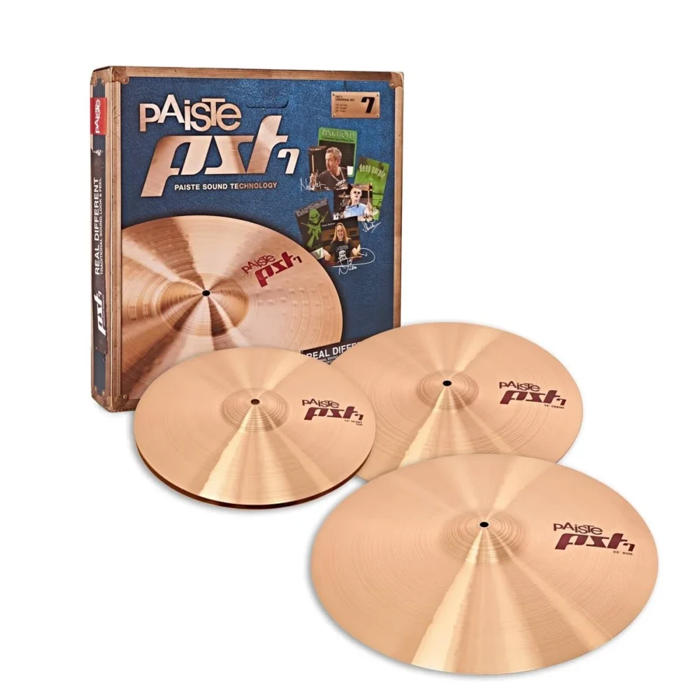 Paiste PST7 Universal Cymbal Package 14 Inch Hi-Hats, 16 Inch Crash, 20 Inch Ride