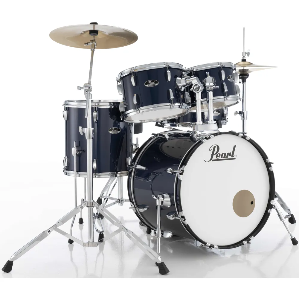 Pearl Roadshow 5 Piece Acoustic Drum Kit 22 Inch with Cymbals | Royal Blue Metallic