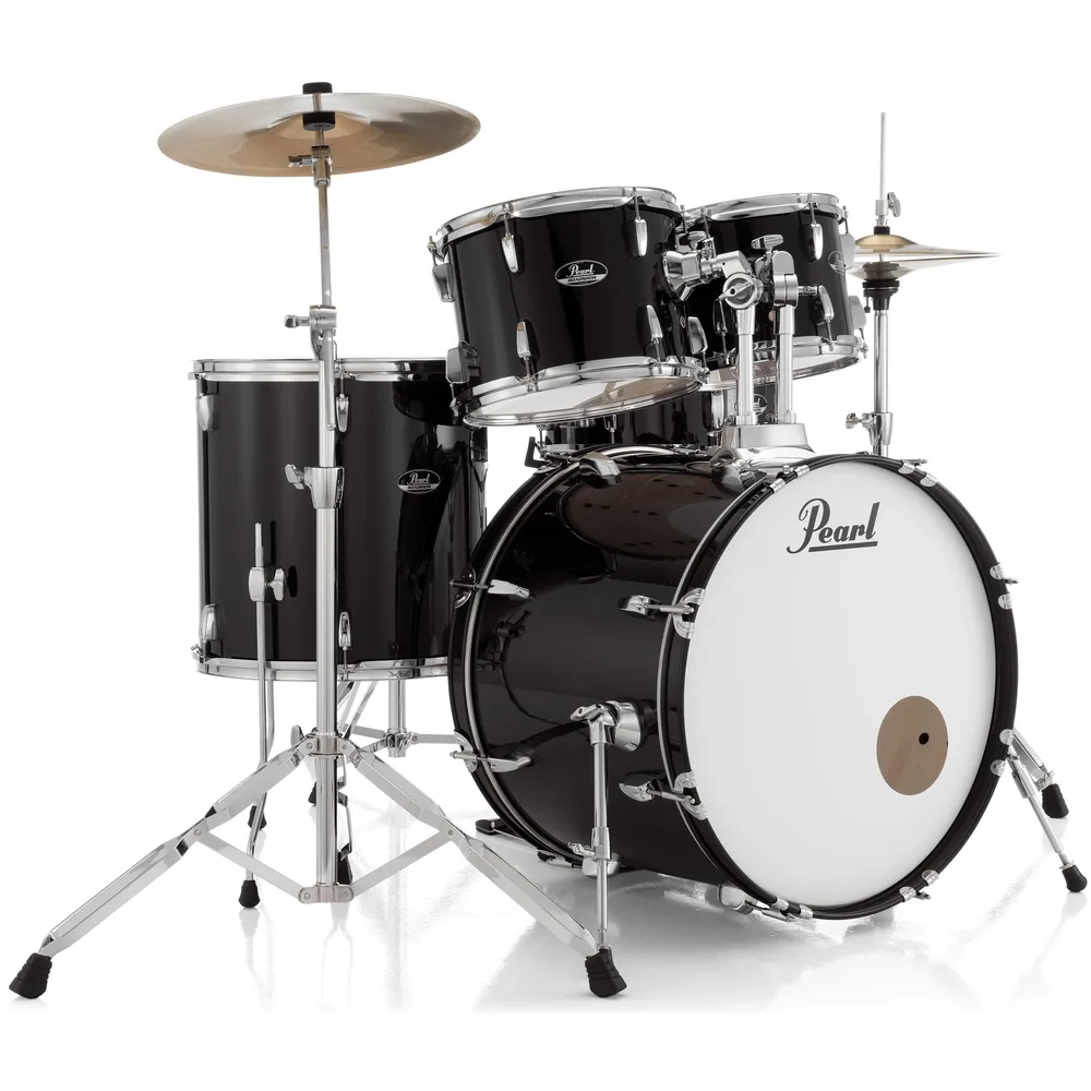 Pearl Roadshow 5 Piece Acoustic Drum Kit 22 Inch with Cymbals | Jet Black