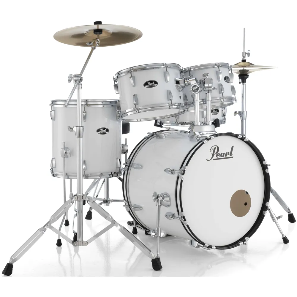Pearl Roadshow 5 Piece Acoustic Drum Kit 22 Inch with Cymbals | Pure White