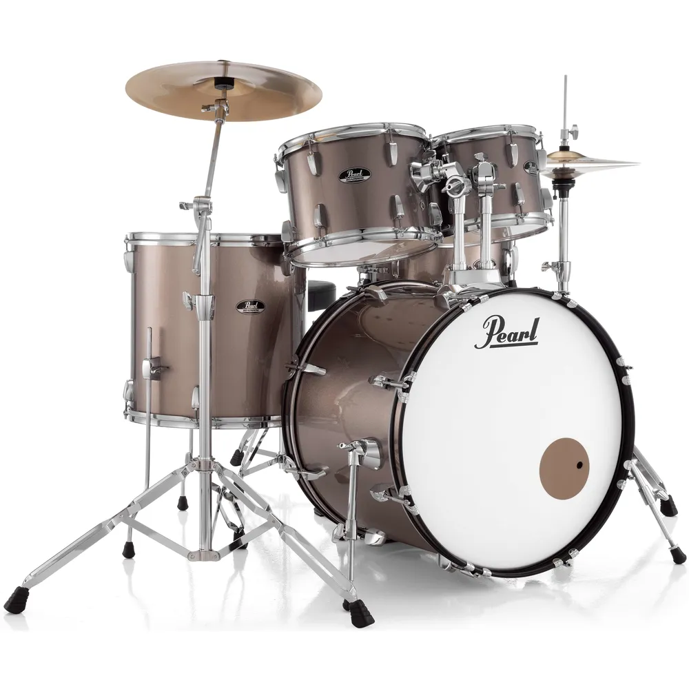 Pearl Roadshow 5 Piece Acoustic Drum Kit 22 Inch with Cymbals | Bronze Metallic