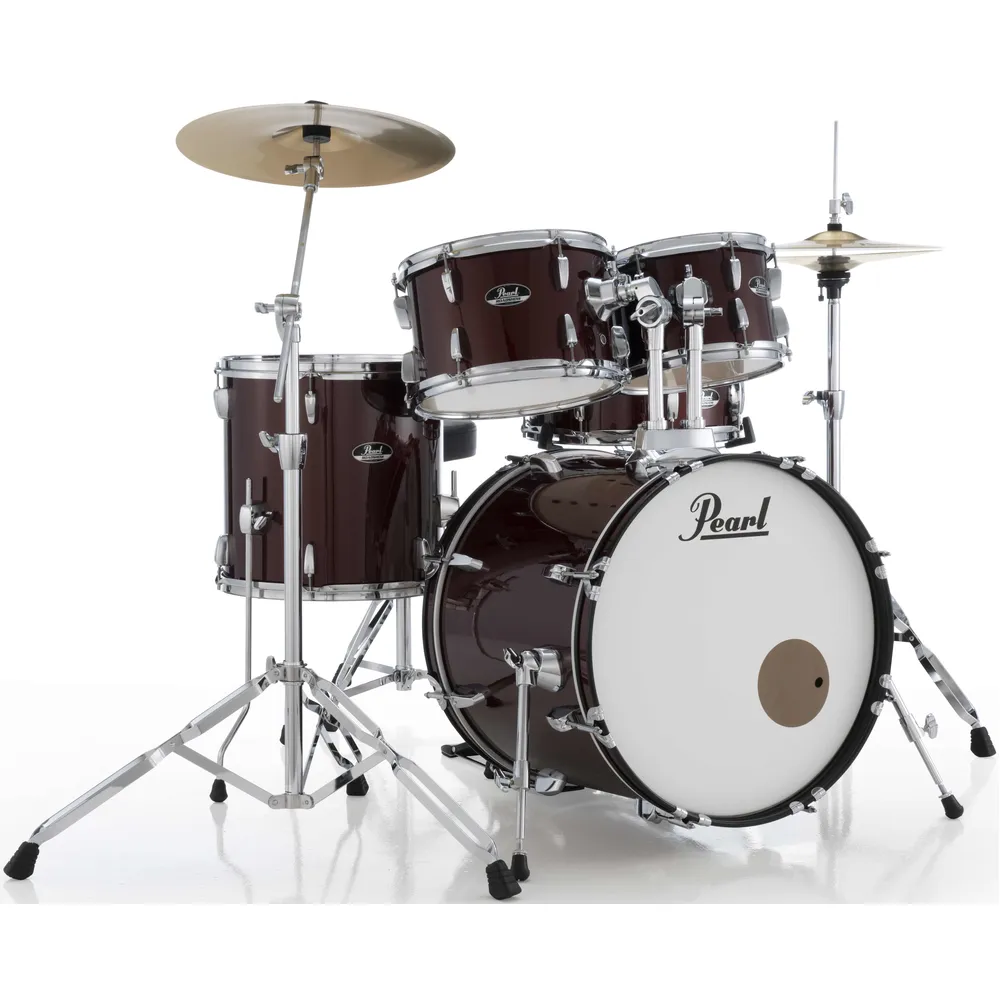 Pearl Roadshow 5 Piece Acoustic Drum Kit 22 Inch with Cymbals | Red Wine