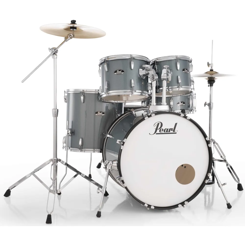 Pearl Roadshow 5 Piece Acoustic Drum Kit 22 Inch with Cymbals | Charcoal Metallic