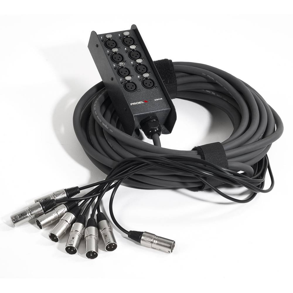Proel EBN8LU10 Audio Stage Box Snake 8 Inputs 10m