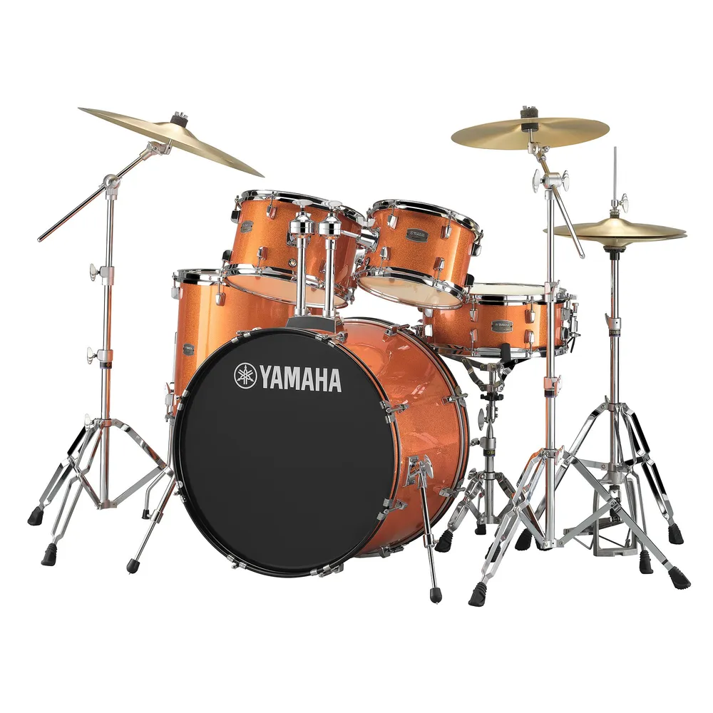 Yamaha Rydeen RDP2F5 Acoustic 22 Inch Drum Kit Orange Glitter