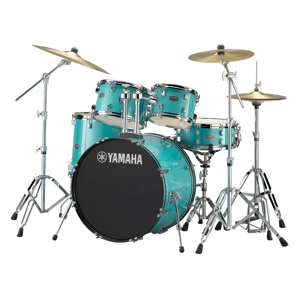 Yamaha Rydeen RDP2F5 Acoustic 22 Inch Drum Kit Turquoise Glitter