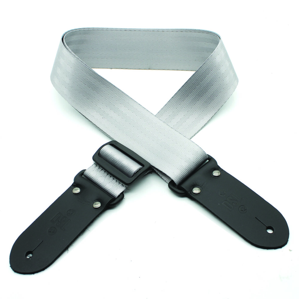 DSL Straps 2.0 Inch Seat Belt Webbing Strap Silver - Made in Australia