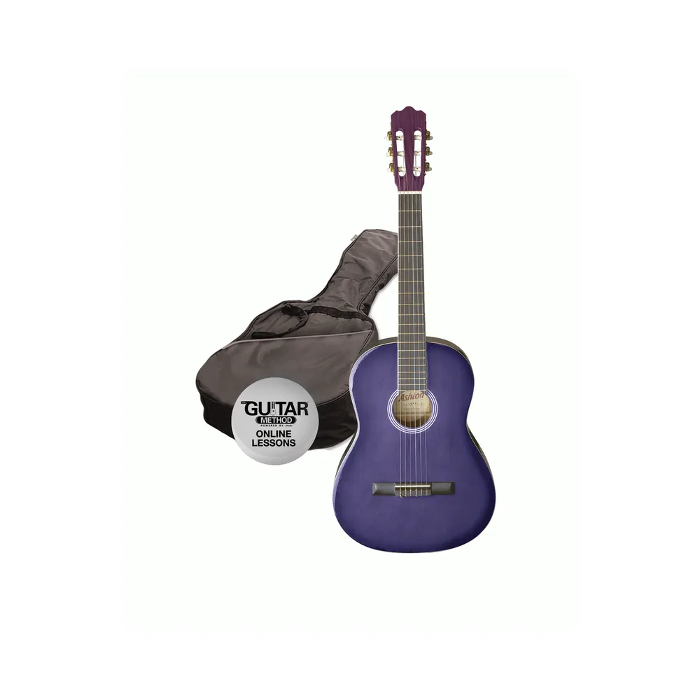 Ashton 1/4 Size Classical Guitar Starter Pack Purple