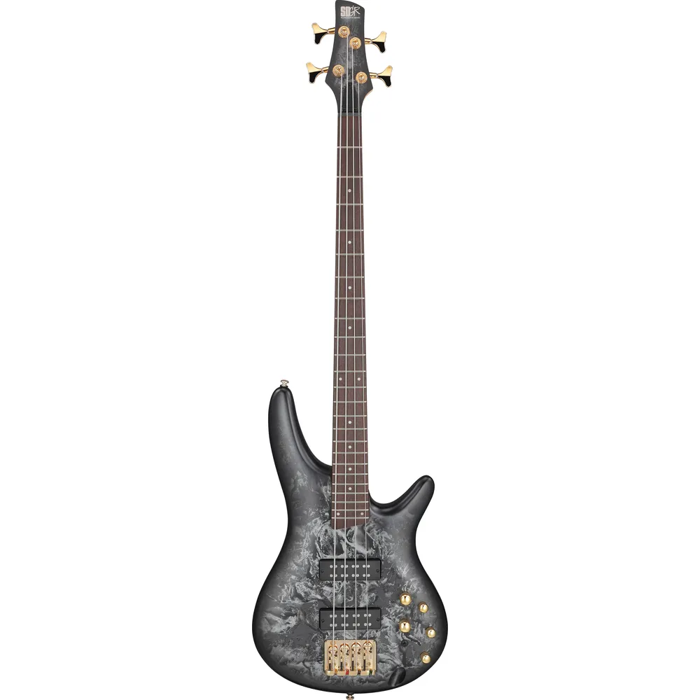 Ibanez SR300EDX BZM 4 String Electric Bass Guitar Black Ice Frozen Matte