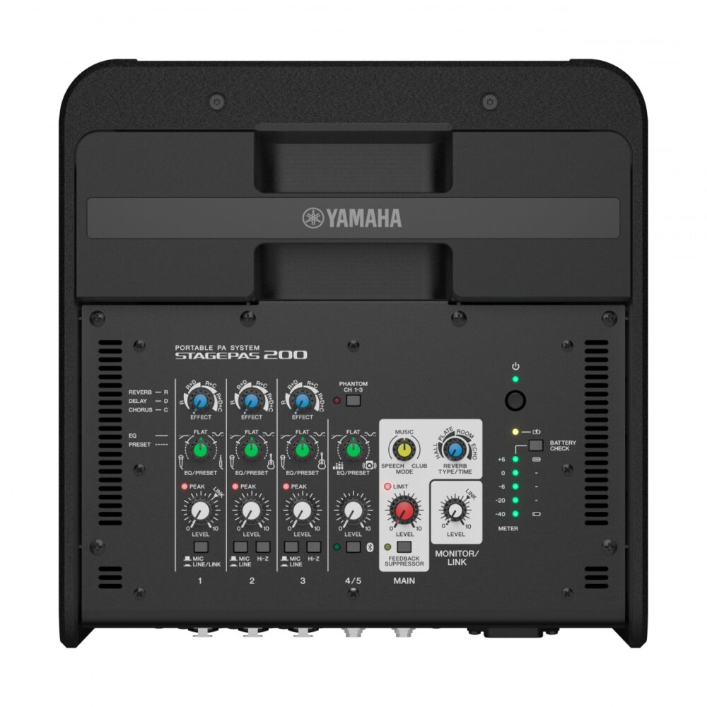 Yamaha STAGEPAS 200 Portable PA System with Bluetooth and Battery - Image 3